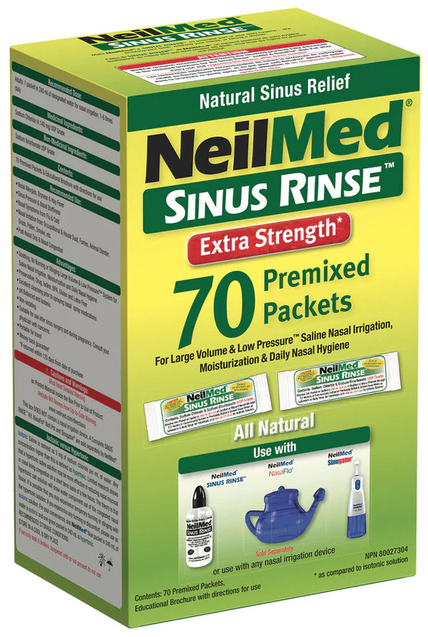 Extra Rinse NEILMED SINUS RINSE EXTRA STRENGTH HYPERTONIC 70 PACKETS – otcm-plus