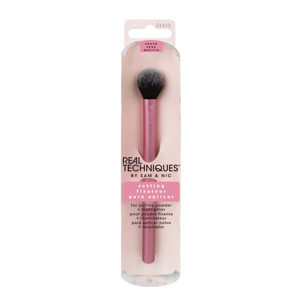 REAL TECHNIQUES PROFESSIONAL SETTING MAKEUP BRUSH, HELPS LOCK IN FOUNDATION AND CONCEALER
