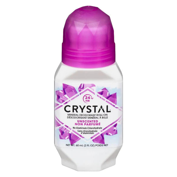 CRYSTAL MINERAL BODY DEODORANT ROLL-ON, UNSCENTED 2 OZ