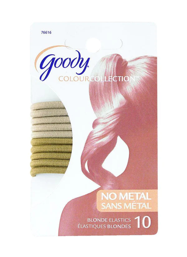 GOODY WOMEN'S COLOUR COLLECTION 4 MM ELASTICS, BLONDE, 10 COUNT
