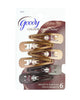 GOODY SNAP HAIR CLIPS, BRUNETTE, 6-COUNT(1942446)