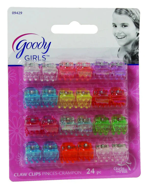 GOODY GIRLS CLASSICS MINI CLAW CLIPS, 24 COUNT
