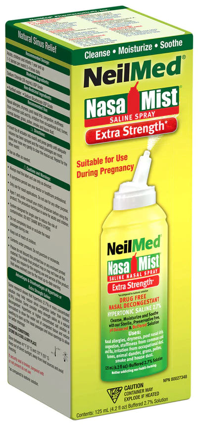 NEILMED NASAMIST EXTRA STRENGTH HYPERTONIC SALINE SPRAY , 4.2 FL OZ. (125ML)