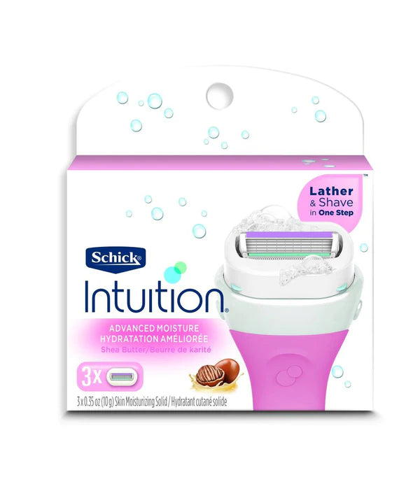 SCHICK INTUITION PLUS ADVANCED MOISTURE-SHEA BUTTER, 3 CARTRIDGES