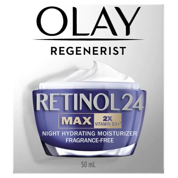 OLAY REGENERIST RETINOL 24 MAX NIGHT HYDRATING MOISTURIZER, FRAGRANCE FREE, 1.7 OZ