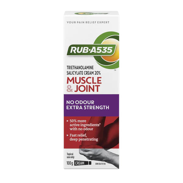 RUB A535 ULTRA STRENGTH NO ODOUR CREAM FOR DEEP PENETRATING RELIEF OF MUSCLE, JOINT & ARTHRITIC PAIN 100 G