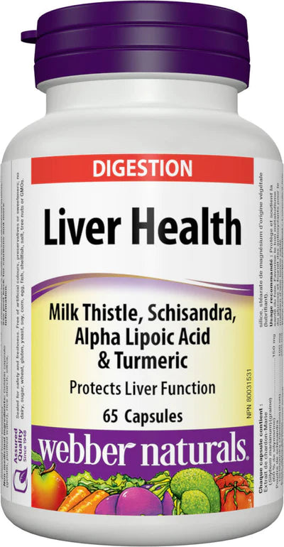 WEBBER NATURALS LIVER HEALTH WITH MILK THISTLE, 65 CAPS