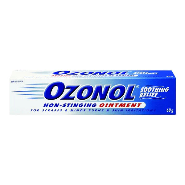 OZONOL NON-STINGING OINTMENT 60G - FOR SCRAPES, MINOR BURNS AND SKIN IRRITATIONS