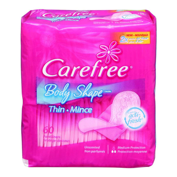 CAREFREE BODY SHAPE THIN TO-GO PANTILINERS-UNSCENTED-60 CT