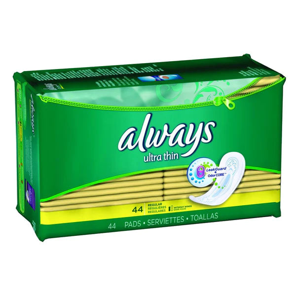 ALWAYS ULTRA THIN LONG SUPER PADS, 20-COUNT