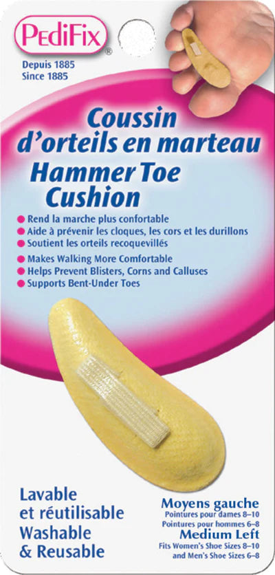 PEDIFIX SOFT FELT HAMMER TOE CUSHION - MEDIUM, LEFT