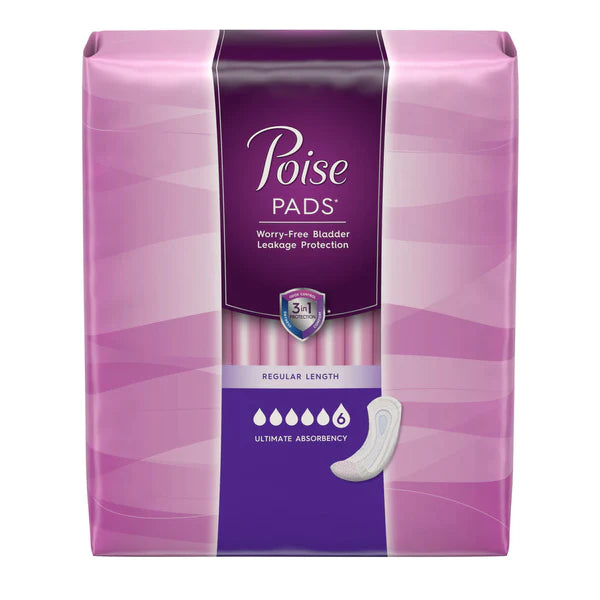 POISE PADS, REGULAR LENGTH, ULTIMATE ABSORBENCY 33 PADS