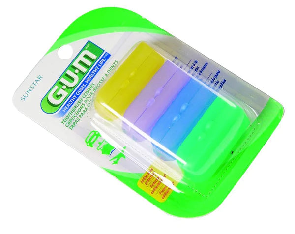 GUM-152RF ANTIBACTERIAL TOOTHBRUSH COVERS FOR TRAVEL, HOME, OR CAMPING