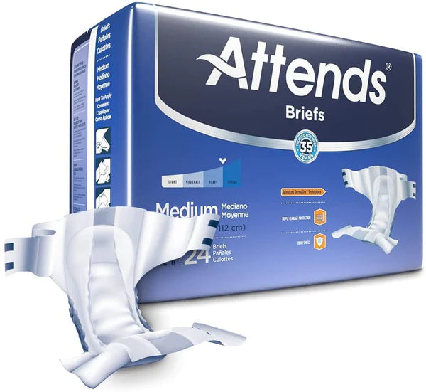 15153104 ADULT INCONTINENT BRIEF ATTENDS TAB CLOSURE SMALL DISPOSABLE HEAVY ABSORBENCY