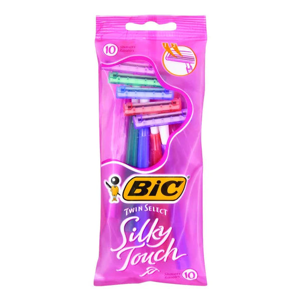 BIC SILKY TOUCH, 12 PIECES PER PACK ~ FOR A TOTAL OF 24 RAZORS