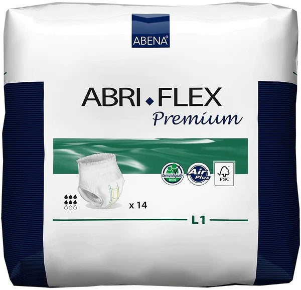 ABENA ABRI-FLEX PREMIUM PROTECTIVE UNDERWEAR, L1, 14