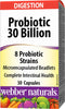 WEBBER NATURALS PROBIOTIC 30 BILLION, 8 PROBIOTIC STRAINS, 30-CAPSULES