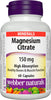 WEBBER NATURALS MAGNESIUM CITRATE, 150 MG HIGH ABSORPTION, 60 CAPSULES