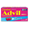 Load image into Gallery viewer, Junior Strength Advil Ibuprofen 100 mg Tablets USP Blue Raspberry 40 Chewable Tablets