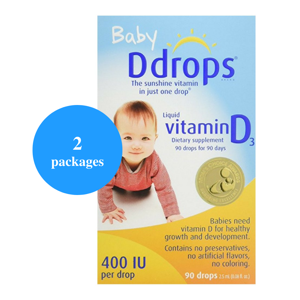 Ddrops Baby 400 IU Drops, Pack of 2