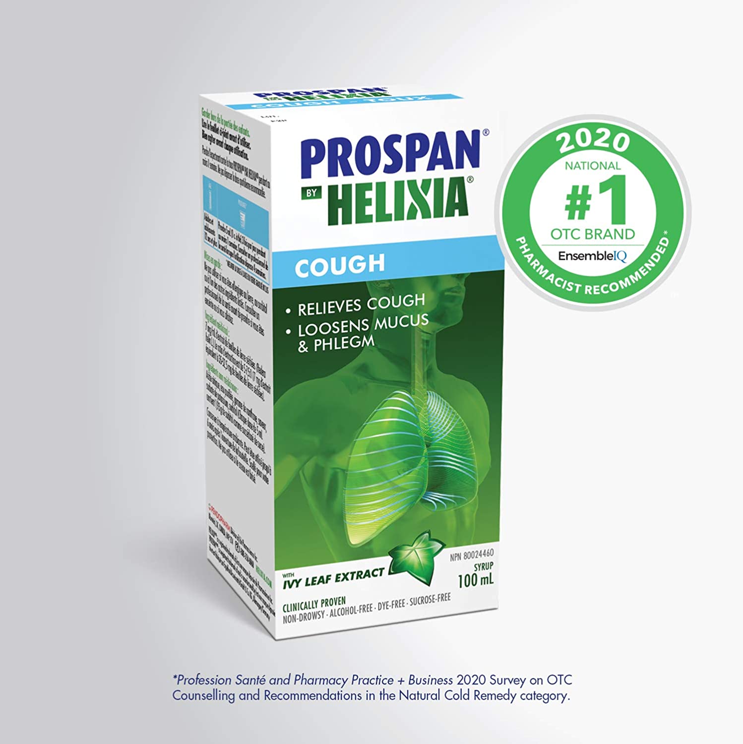 Prospan 100mL By Helixia - Ivy Leaf Extract - Relieves Cough, Loosens Mucus & Phlegm