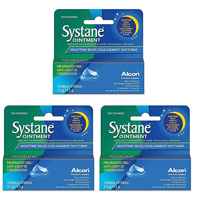 Systane Nighttime Lubricant Eye Ointment 3.50 g (Pack of 3)