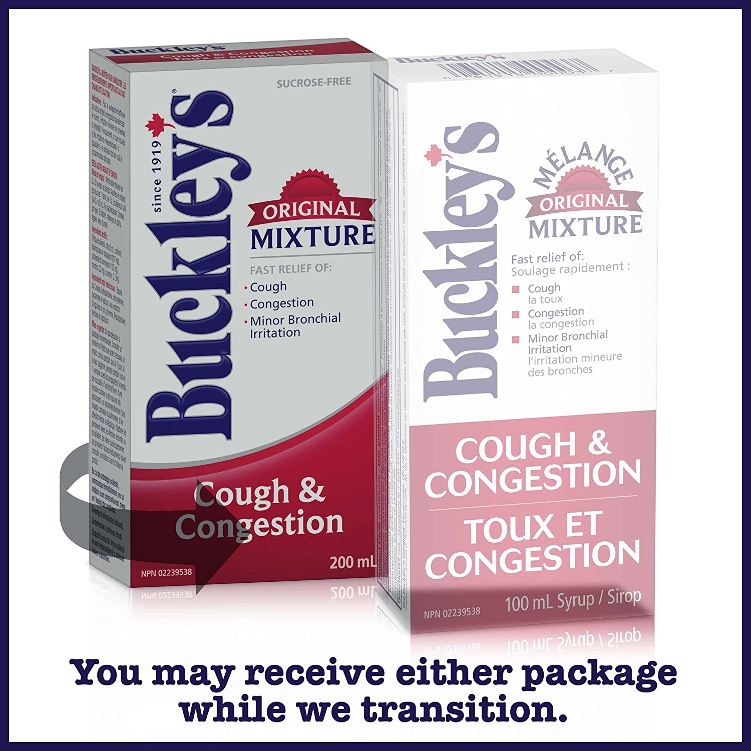 BUCKLEY'S Original Cough Congestion Syrup 100 or 200 mL Size